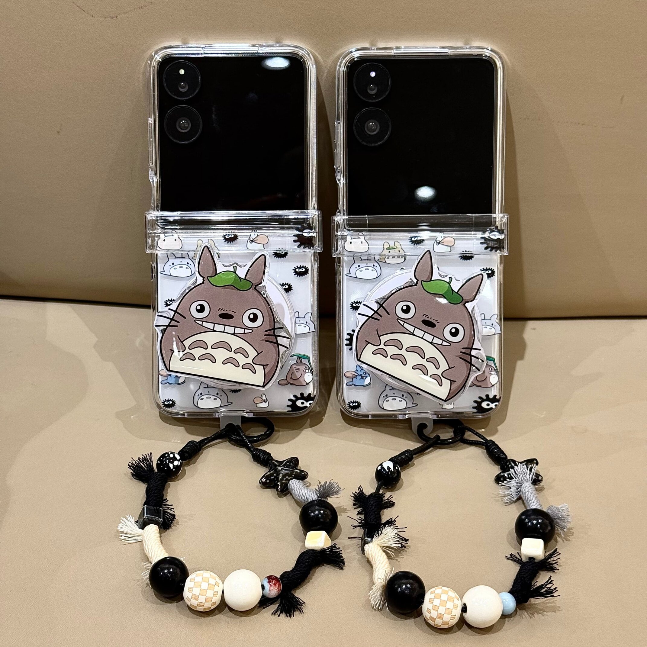 吉能虎新款龙猫适用于小米MIXFlip2带支架手链磁吸手机壳MIXFlip全包防摔创意ins风保护套