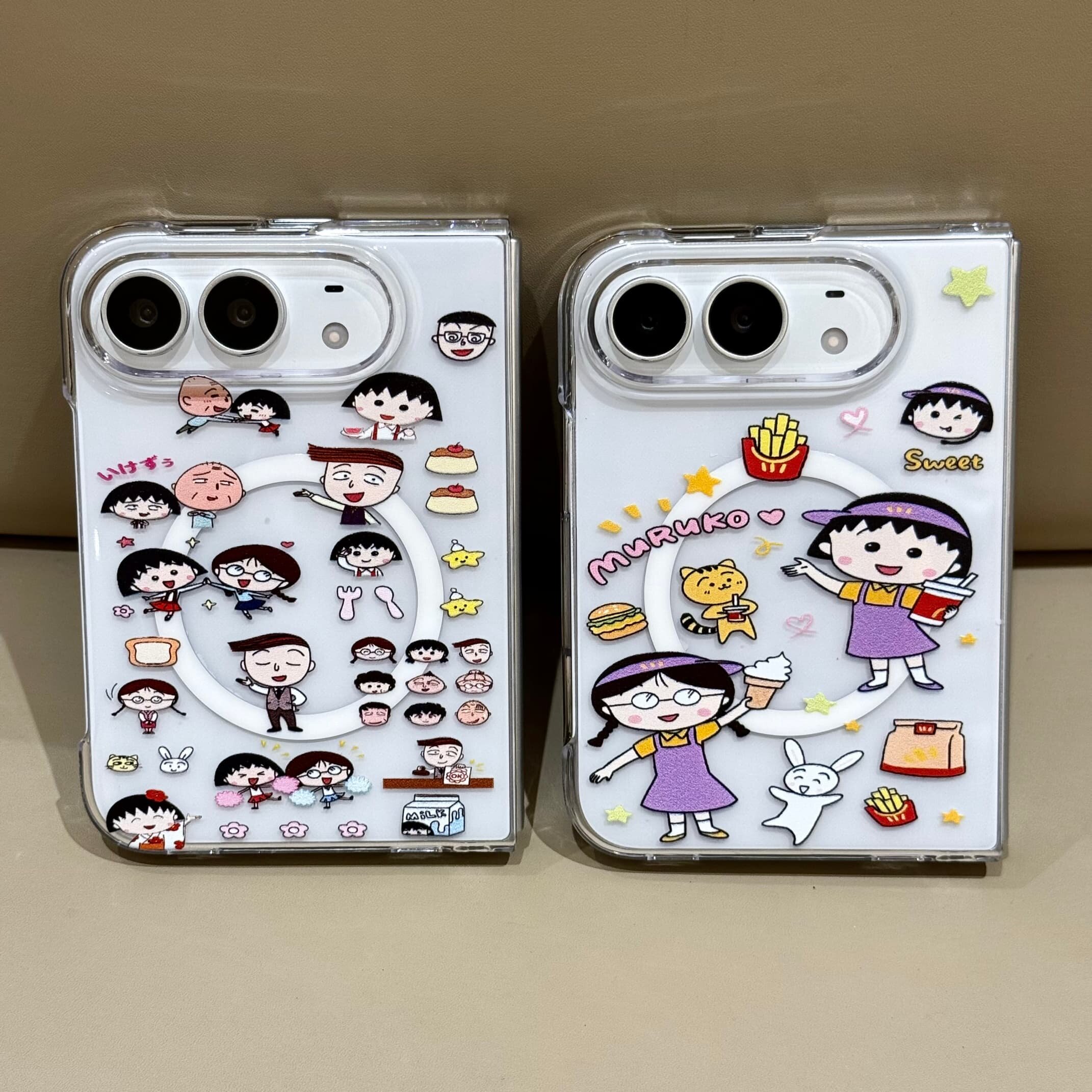 吉能虎新款小丸子适用于苹果iPhoneDUO带支架磁吸折叠手机外壳全包边防摔保护套