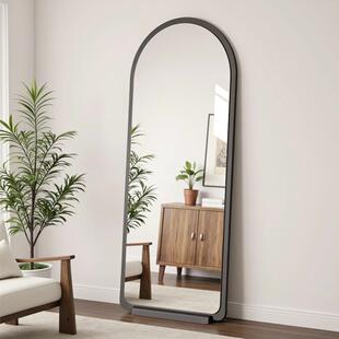 法式复古风落地全身镜客厅卧室试衣镜高清可移动带底托实木穿衣镜