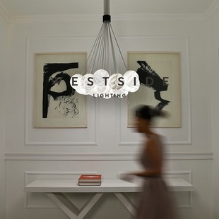 西岸 BOLKY天然云石客厅吊灯全铜圆球意式轻奢别墅餐厅挑空大吊灯