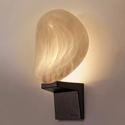 中古意式复古别墅酒店楼梯个性创意天然云石客厅卧室阳台床头壁灯