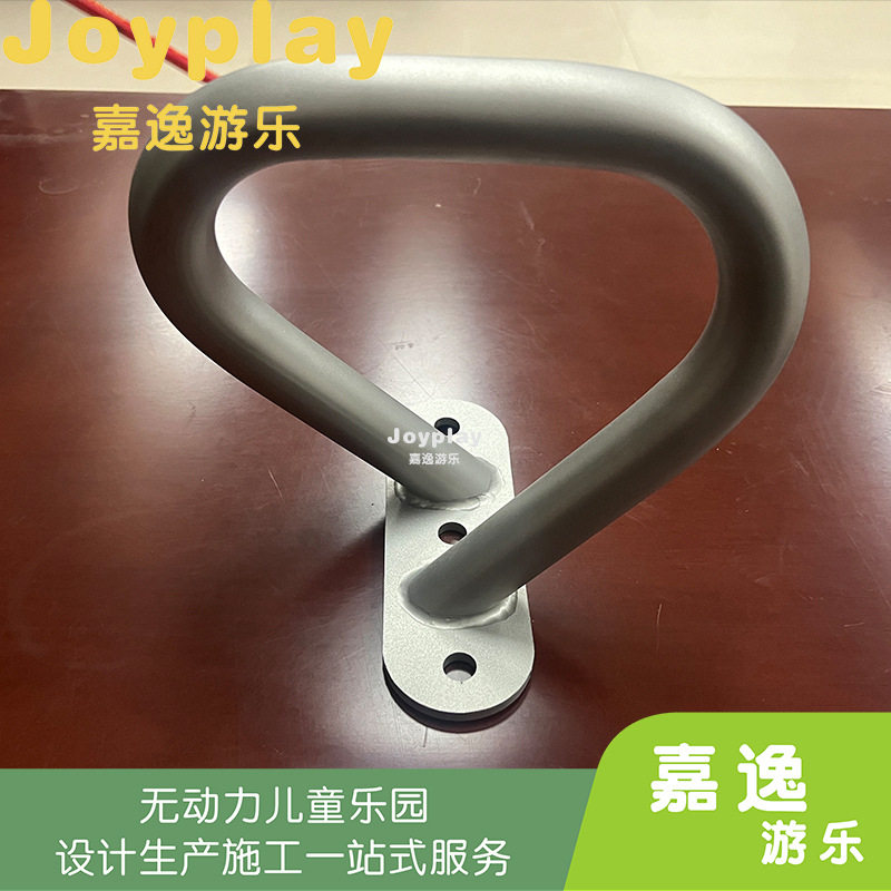 原木跷跷板扶手配件跷跷板配件槐木跷跷板橡胶缓冲座垫木质跷跷板
