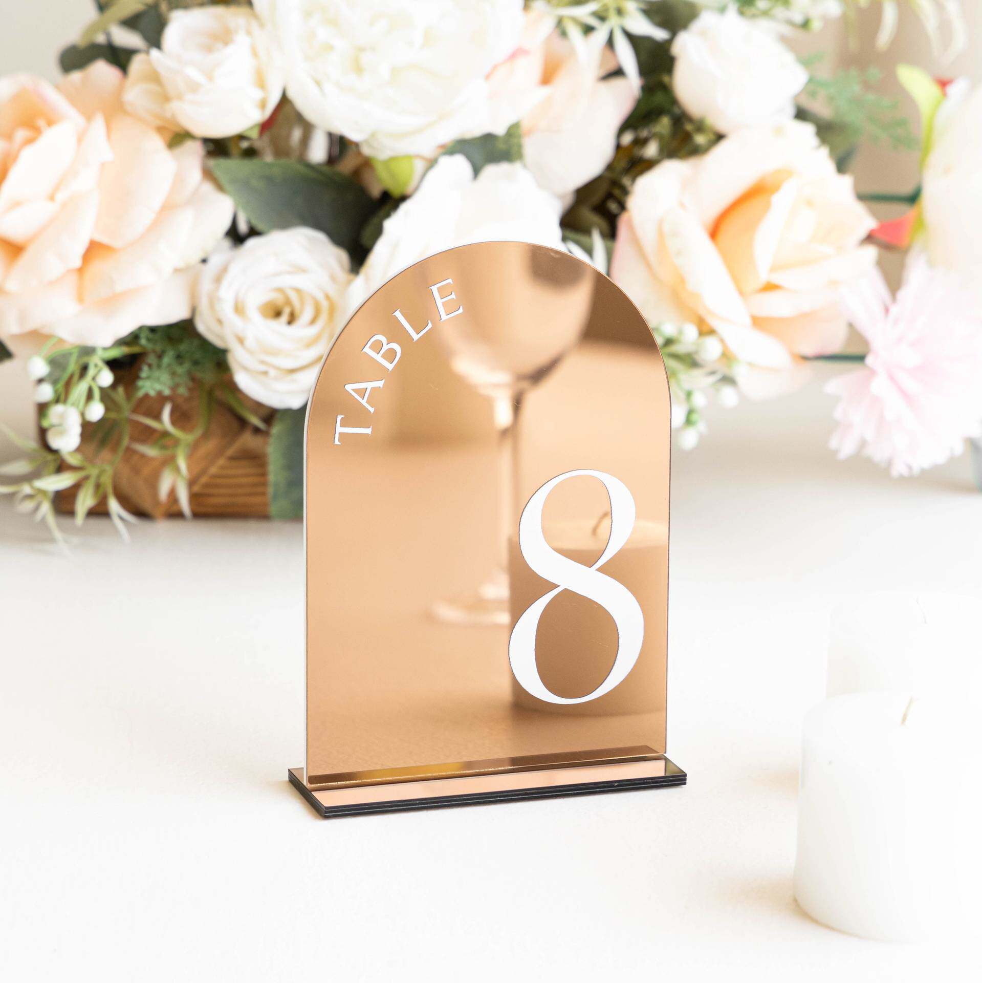 跨境婚礼桌号牌亚克力数字 婚宴派对桌牌装饰摆件 个性化婚礼号码