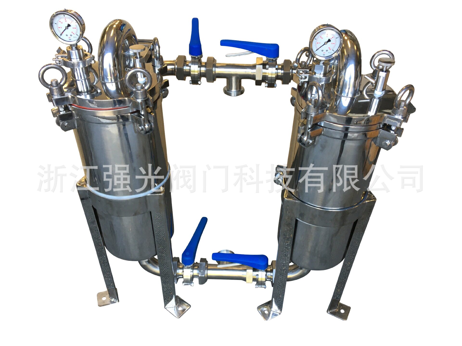 卫生级不锈钢并联袋式布袋过滤器