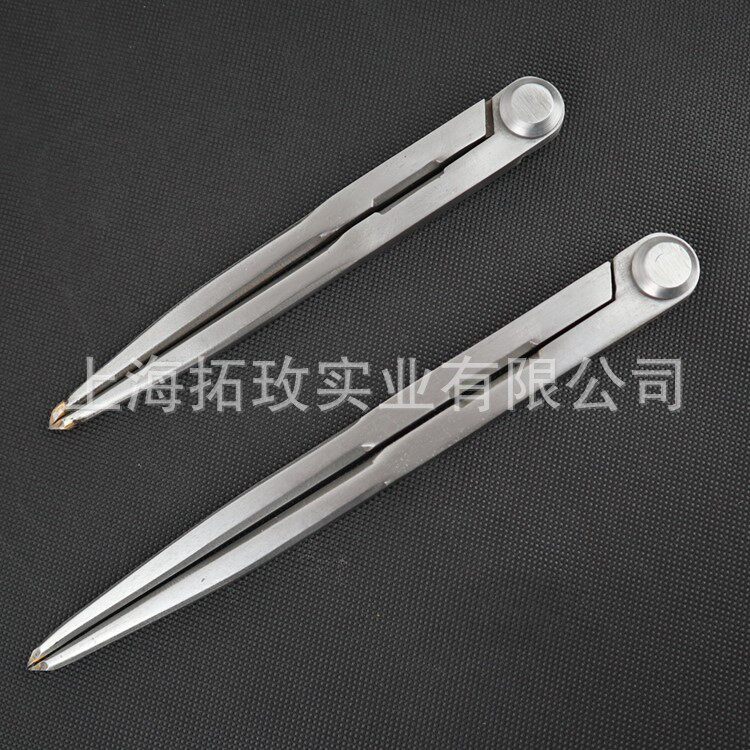 拓玫 自产重型浇铸硬质合金钨钢头圆规 划线器 划线规 间距规分规