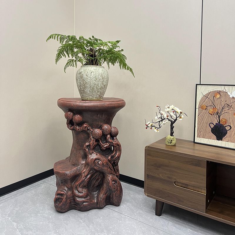 新中式非实木花架花台客厅阳