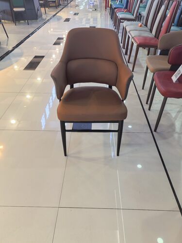 酒店餐厅餐椅轻奢实木椅子高端带扶手意式售楼处洽谈椅家用靠背椅