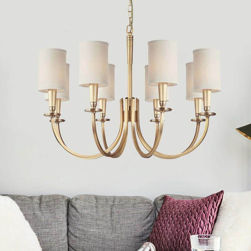 美式欧式唯美全铜吊灯后现代简约北欧客餐厅卧室创意样板房铜灯具