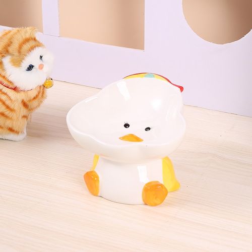 猫碗陶瓷大口径防黑下巴猫食盆护颈猫咪粮食猫盆狗狗碗食盆狗饭盆