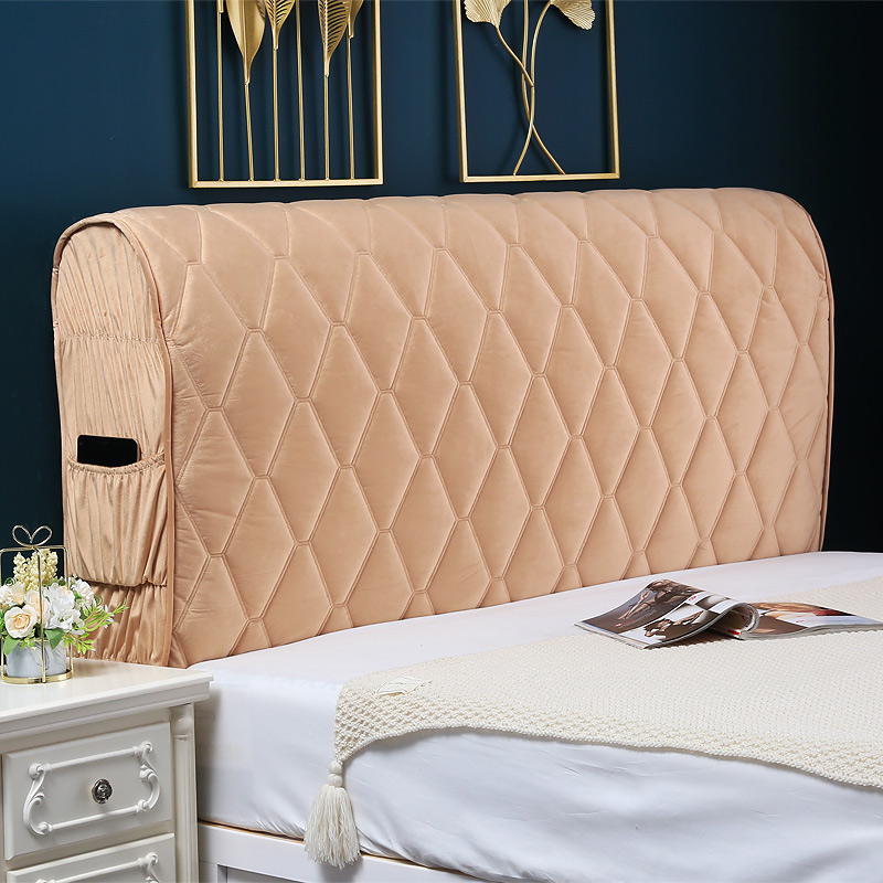 床头罩 床头套罩全包 软包简约布艺床头套 皮床头罩 木床头保护套