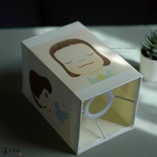 方形台灯灯罩 支持定制个性图案 古风新中式中国风书法艺术纸灯罩