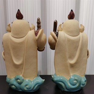 秦琼 门神 尉迟恭 石湾公仔 陶瓷工艺品