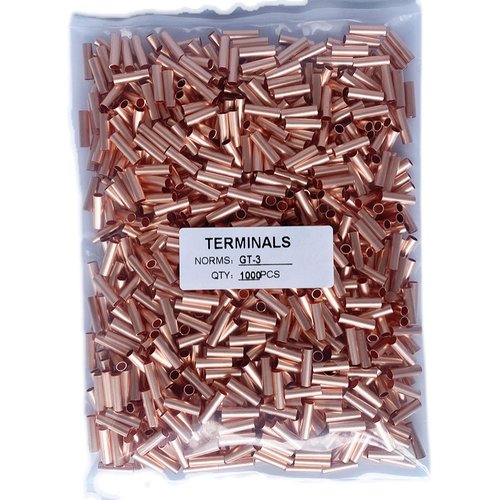 GT-3(4平方)冷压接线端子GT铜管对接头并线连接器电缆铜鼻子