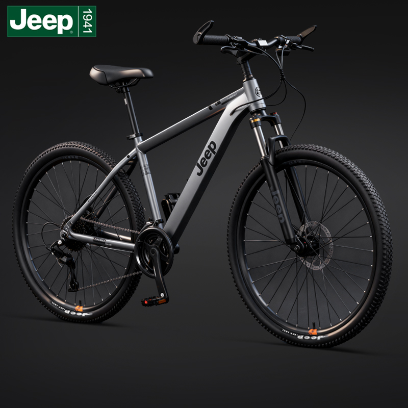 Jeep吉普山地车自行车学生成人变速碟刹减震青少年越野单车E350