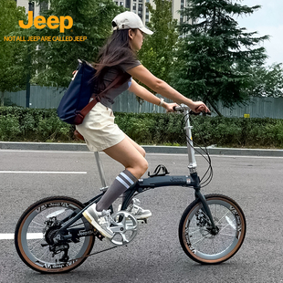 Jeep吉普折叠自行车成人20寸男超轻便携通勤女小型学生单车爱L200
