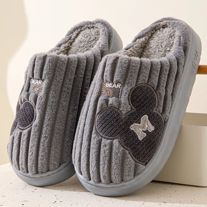 棉拖鞋男款冬季2025新款室内居家居卡通保暖厚底毛拖鞋4647拖鞋女