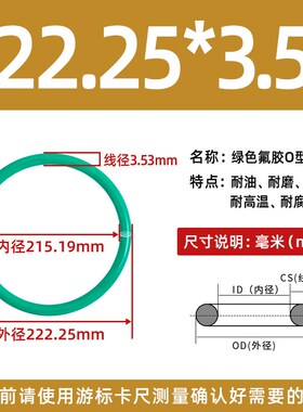 内径183.74/190.09/196.44/202.79/209.14/215.19*3.53氟胶o型圈