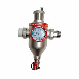 全铜地暖分水器排气阀地暖过滤阀门全铜过滤器排气排污阀微泡