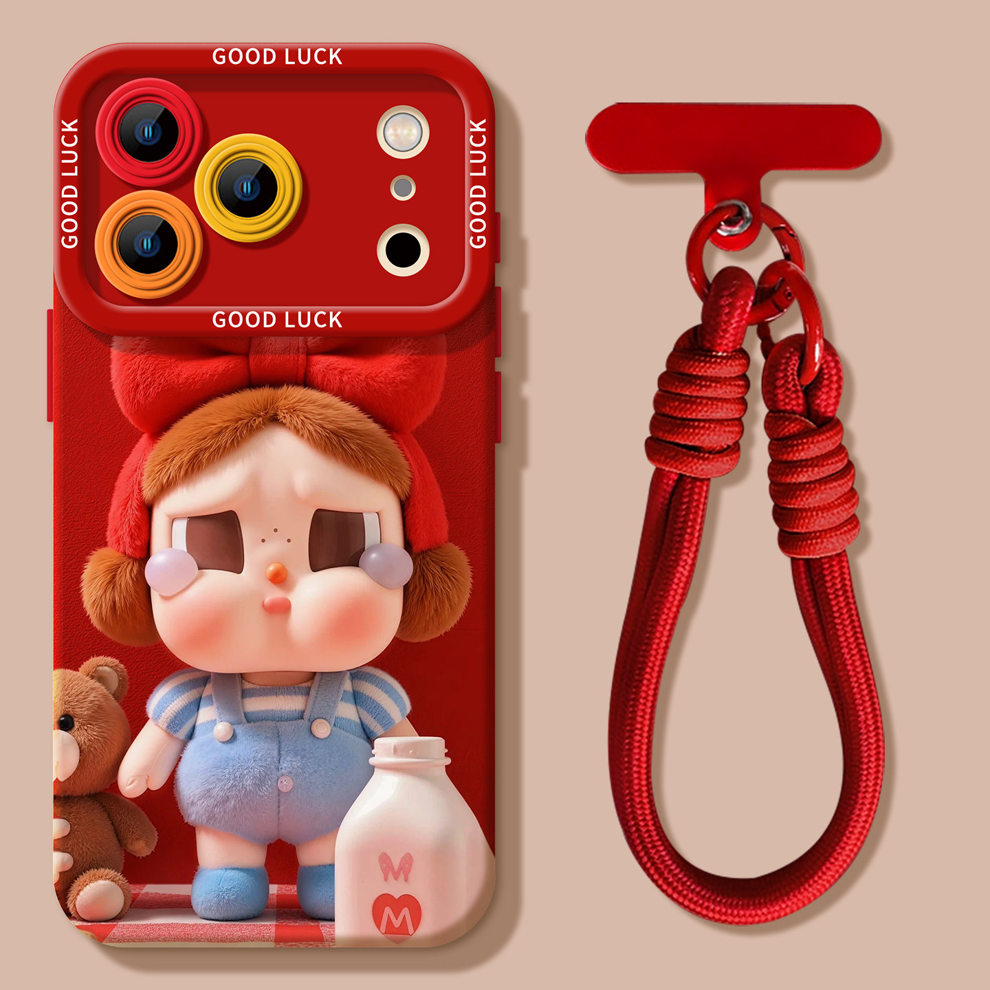 ng2510227 Orange Plush Crying Baby Phone Case Suitable For 17 Max, New 16 Case, Creative 15 Plus Silicone, 14 Pro Full_voghion.com