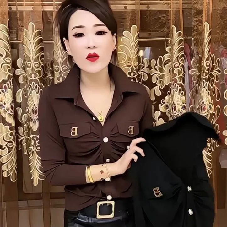 时尚高级感法式polo领衬衫女秋季2025新款设计感小众内搭上衣秋装