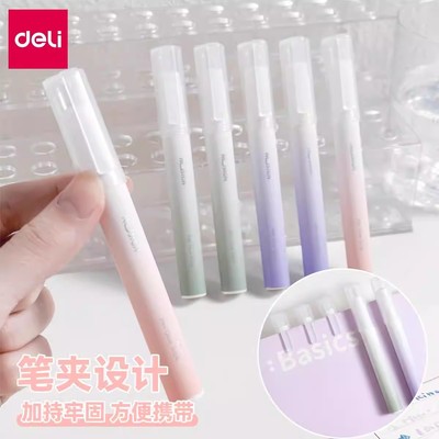 得力笔型固体胶棒胶水胶棒安全无甲醛手工儿童小学生专用手工粘纸手账DIY用品便携可爱幼儿园透明笔形固体胶