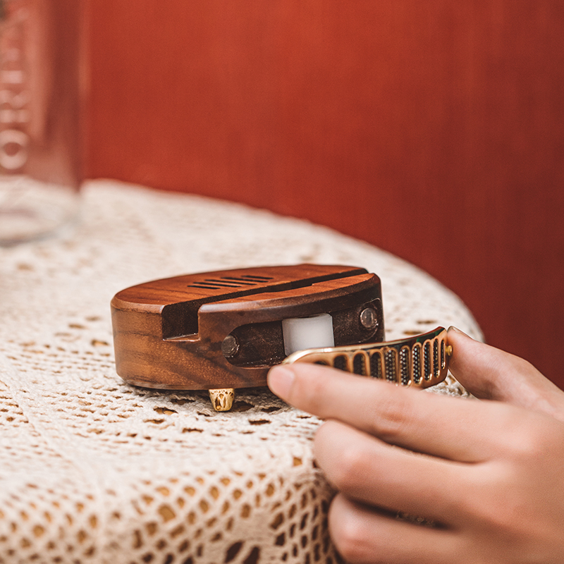 KAWOO 创意礼物轻奢香薰复古木质无线小音响手机支架桌面蓝牙音箱