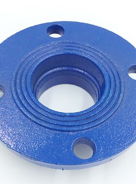 蓝色给水沟槽管件消防沟槽转换法兰连接件给水管道卡箍配件法兰片