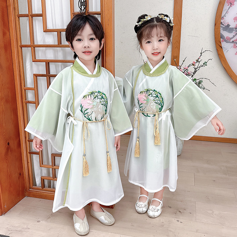儿童演出服小学生汉服古装表演服装民国风毕业服古筝合唱服国学服,童装/婴儿装/亲子装,汉服,淘宝优惠券,粉丝福利购,淘宝优惠卷