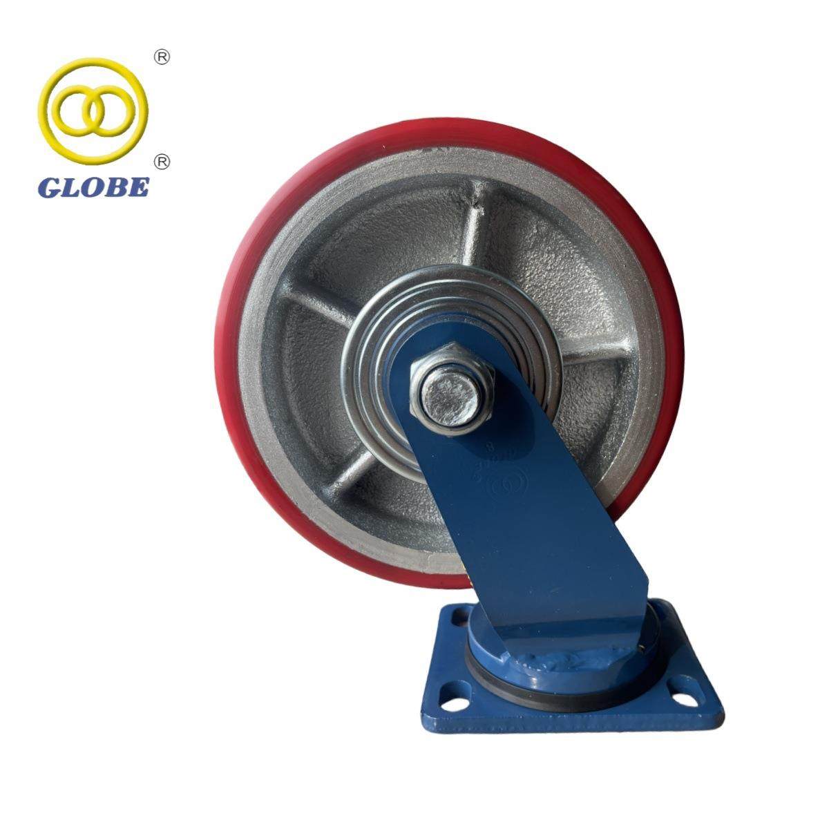 厂家供应承重123吨4寸5寸6寸8寸10寸12寸定向万向轮蓝架工业脚轮