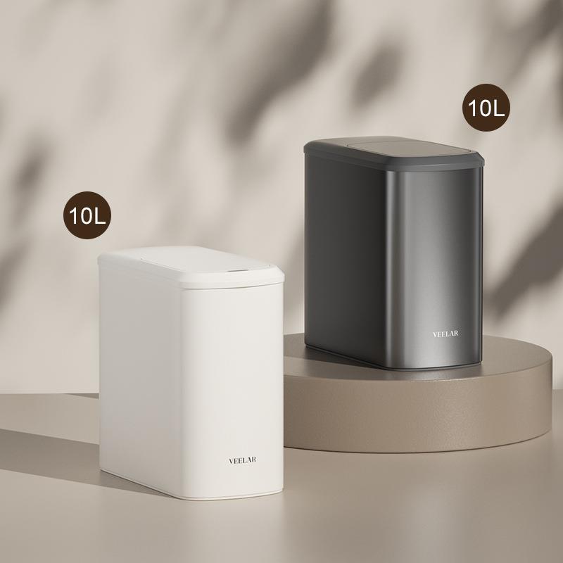 VEELAR智能感应卫生间垃圾桶2024新款厕所家用夹窄缝可移动防水