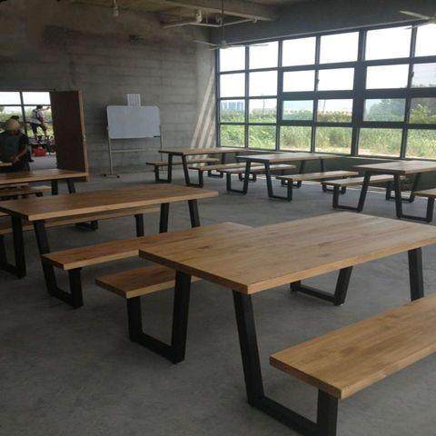 工业风长条实木食堂餐桌4人学校食堂连体餐桌员工食堂餐桌椅组合,玩具/童车/益智/积木/模型,其它,淘宝优惠券,粉丝福利购,淘宝优惠卷
