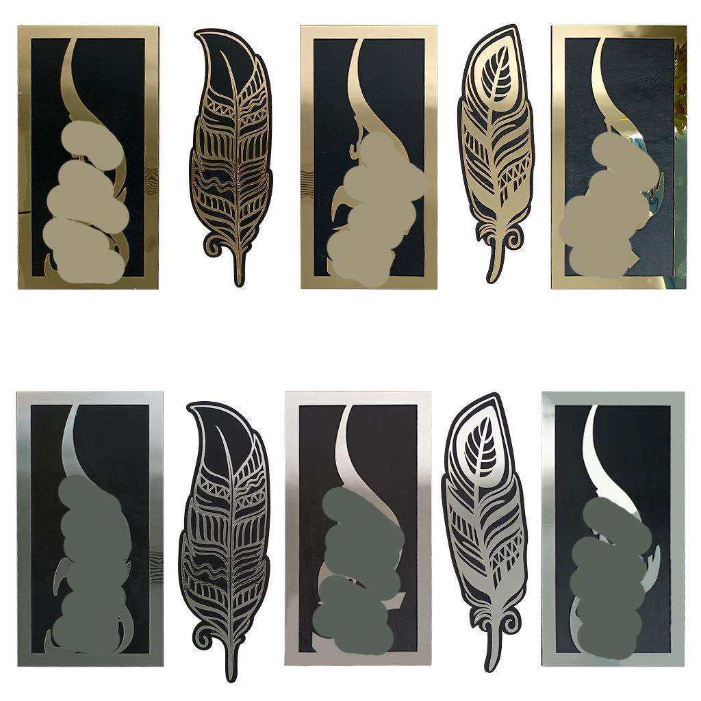 木质中东羽毛字牌镜面金色银色亚克力节日家居装饰工艺品墙壁挂牌,玩具/童车/益智/积木/模型,其它,淘宝优惠券,粉丝福利购,淘宝优惠卷