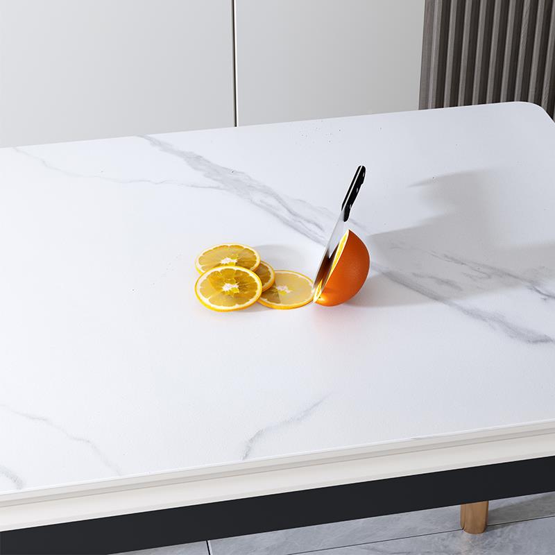 9C岩板折叠餐桌家约用小户型可实木伸缩代简轻奢TXR饭桌现长方形