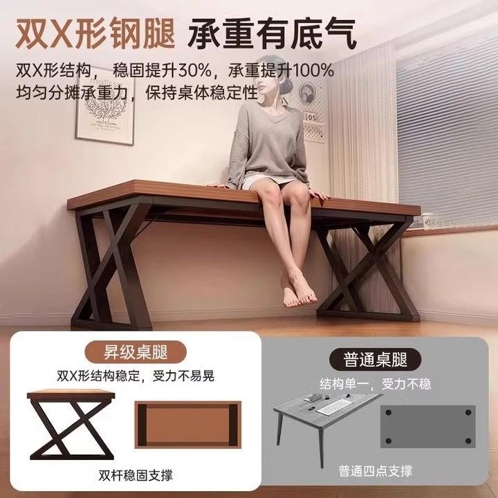 电公脑桌台用式家办桌简学约双人卧室桌子HYV电竞桌生书桌学习写
