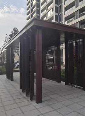 不锈钢雕塑厂家户大型景qj1026区公园庭院铁艺外金属凉亭架廊景观