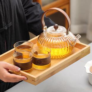 耐高温璃玻家用煮炉茶茶JMF9 玻璃煮茶壶可明火透明养生花茶壶套装