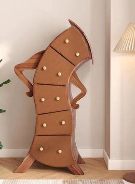 柜五斗腰收纳复古叉屉柜物个性柜五斗轻抽DD101902木房奢房间装饰