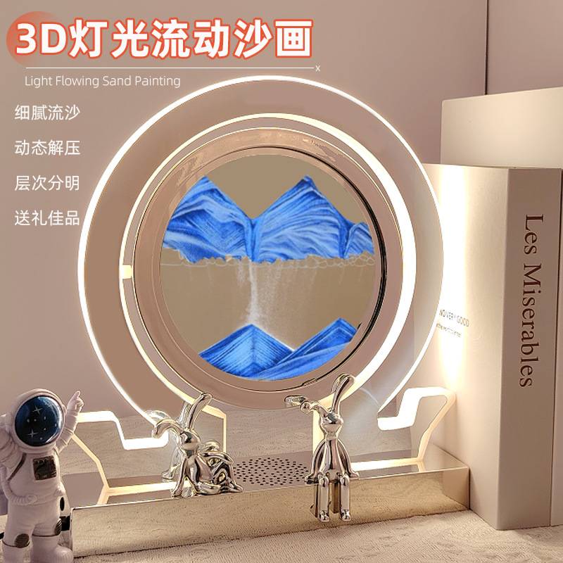 创意流沙画摆件沙漏新中式客厅禅意玄关办公室茶室软装饰品图片