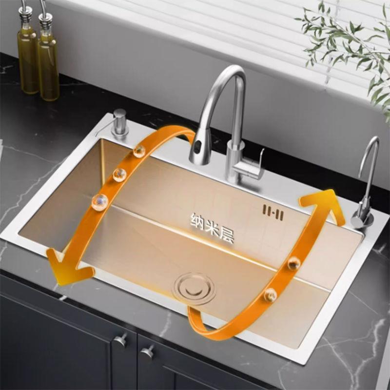 恋派三304拉丝不锈水槽大单槽孔水槽池盆厨房家用洗碗SOU池洗菜钢