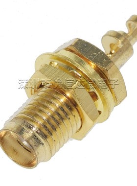 RF射频同轴连接器50欧SMA-KY分体大孔13牙接线RG178316线纯铜镀金