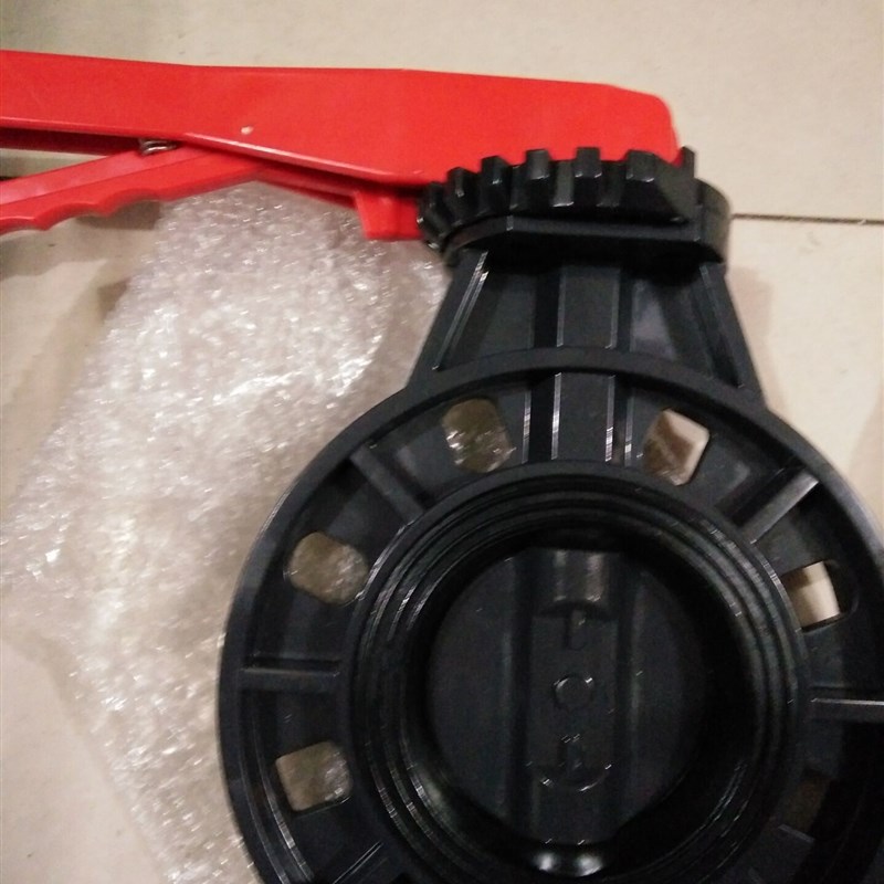 PVC蝶阀 对夹式蝶阀手柄UPVC蝶阀开关阀门DN50 65 80Q 100 125 20