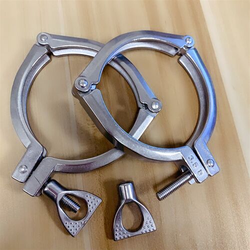 304不锈钢三节卡箍卫生级水管快装接头抱箍固定卡扣紧固管箍管夹