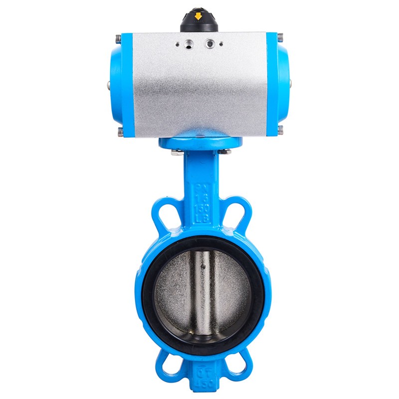 D671X-16Q气动蝶阀对夹式阀门不锈钢DN50 65 8J0 100 150 200 300