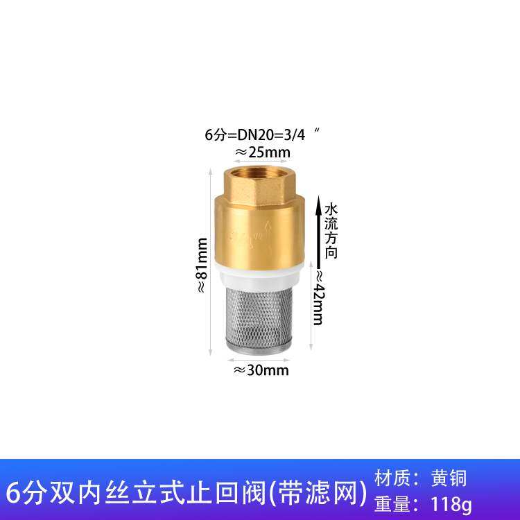 新品全铜立式卧式止回阀PPR水管止回阀单项逆止阀4分6分1寸DN15/2