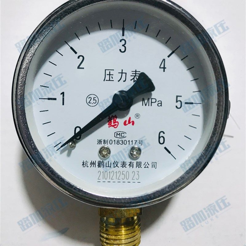 鹳山Y-60普通径向压力表气泵压表水压表Y60 0-0.6/1/1.6/2.5/4MPa