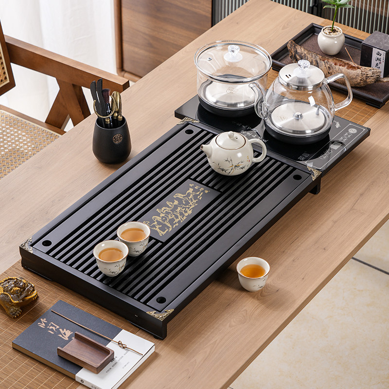 全自动分体实木茶盘茶台家用整套整套茶具