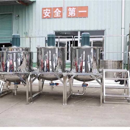 304不锈钢加热液体搅拌桶500L日化洗洁精搅拌机食品级混料罐