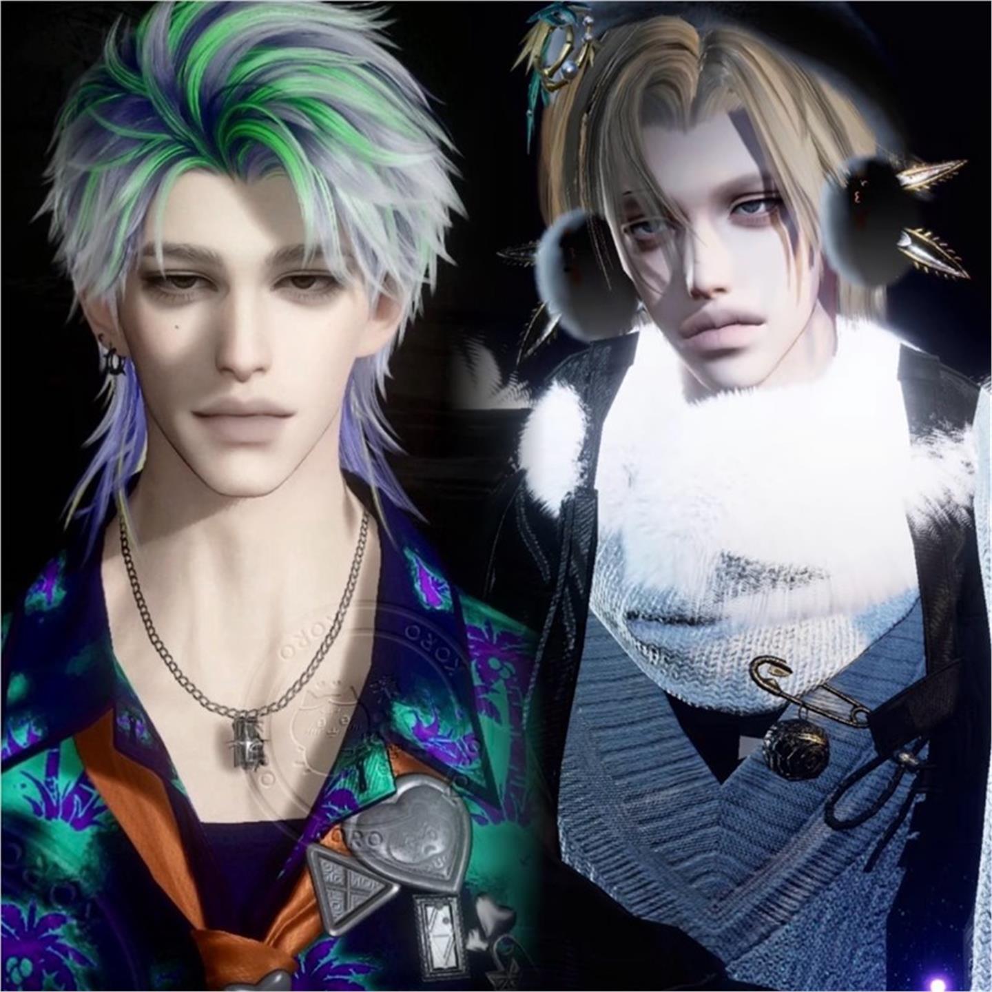 发2 丙叔 深意 KORO 逆水寒手游捏脸男通用