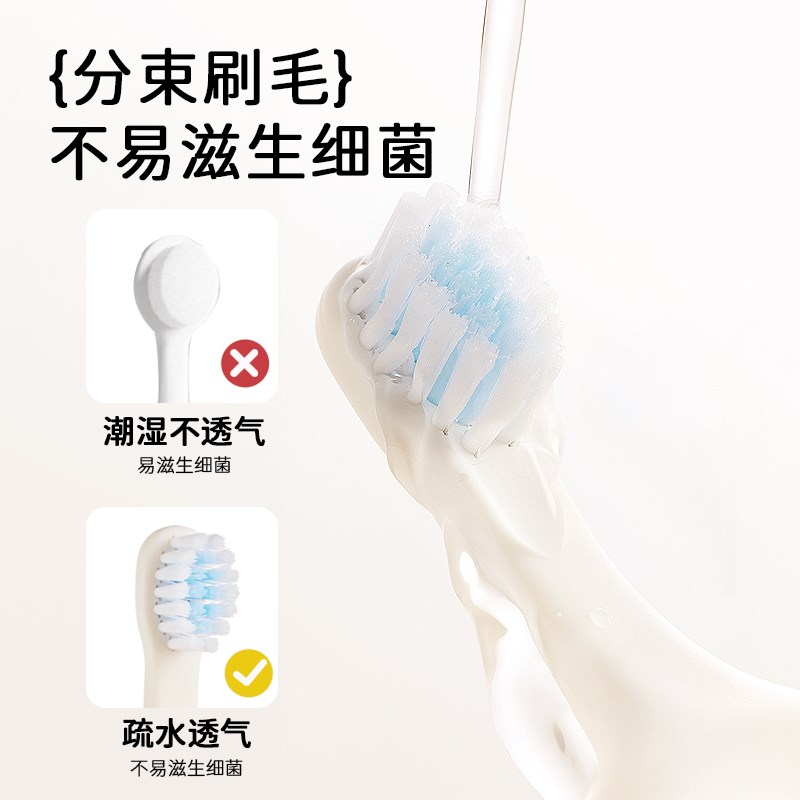 NEVS儿童软毛牙刷宝宝万毛刷超细0-1-2-3岁到6岁婴幼儿乳牙护齿刷