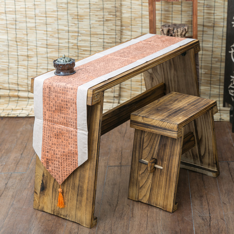 【七韵古琴】加厚古琴桌旗古琴桌布古琴谱茶席禅意茶席茶桌布